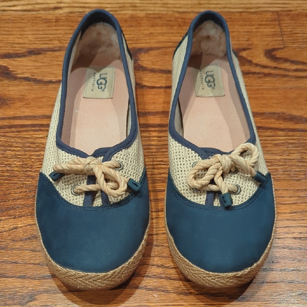 UGG Women's Navy and Tan Espadrilles